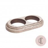 Рамка на бревно D220 мм. 2 местная, овал, дуб выбеленный с коричневой патиной НО12ВДК220 Salvador