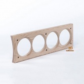 Четверная накладка на бревно D200 мм., встраиваемая, ясень, V4-200 naBrevno