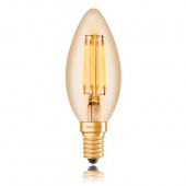 Ретро лампа светодиодная C35 40W, E14, золотая, 057-332 Sun Lumen