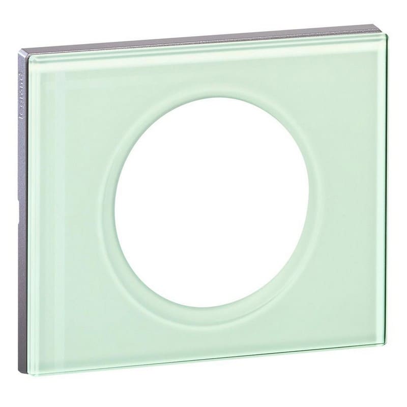 Дизайнерская рамка 1 местная, смальта белая, стекло, 069311 Legrand, серия Celiane
