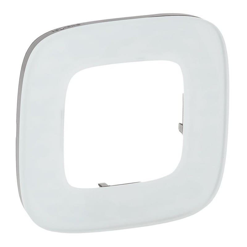 Дизайнерская рамка 1 местная, белое стекло, 755541 Legrand, серия Valena Allure