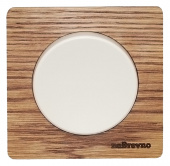 Выключатель одноклавишный проходной, дуб в масле+бежевый, ROC1-DO/1E31401301 Ruwel