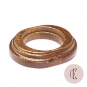 Рамка на бревно D300 мм. 1 местная, овал, венге с золотой патиной НО11ВГЗ300 Salvador