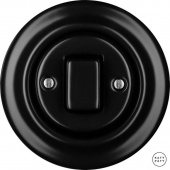 Ретро выключатель черный матовый NIMW1 Katy Paty одноклавишный