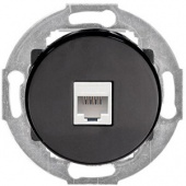 Розетка компьютерная RJ-45 кат. 6, 886308-1, черный, LK Studio Vintage