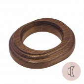 Рамка на бревно D240 мм. 1 местная, овал, дуб коричневый НО11ДК240 Salvador