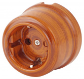 Ретро розетка с заземляющим контактом, Шандон Руж, 080-460 (KM) SUN-LUMEN