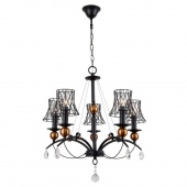 Люстра подвесная в стиле лофт, черный, LSP-8103 Lussole