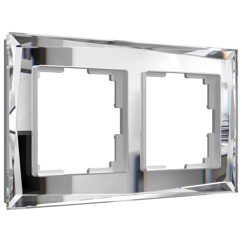 Дизайнерская рамка 2 местная, зеркальный, стекло, W0021220 Werkel