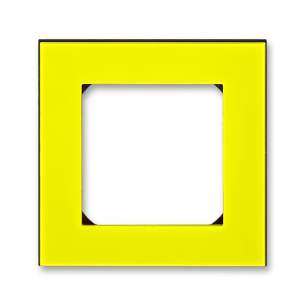 Дизайнерская рамка 1 местная, желтый / дымчатый черный, 2CHH015010A6064 ABB, серия Levit