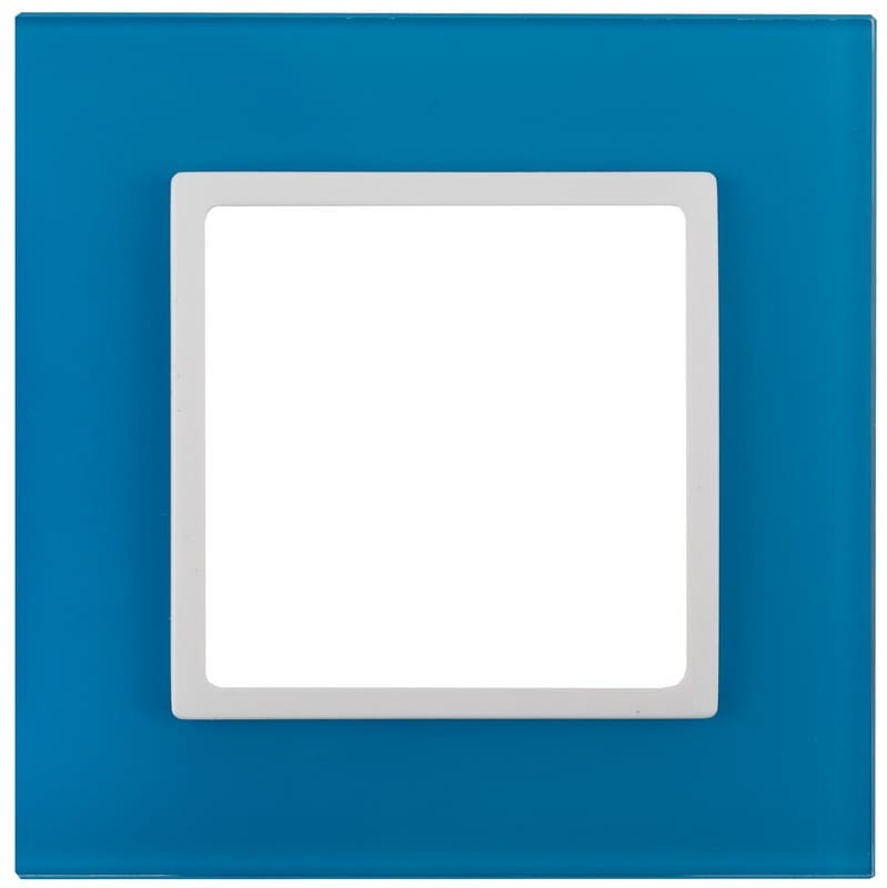 Дизайнерская рамка 1 местная, голубой, Б0034482 Эра, серия Elegance