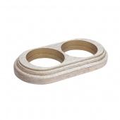 Рамка 2 местная овал дуб выбеленный с золотой патиной О12ВДЗ Salvador