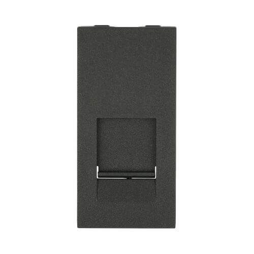 Накладка малая для розетки телефонной, компьютерной RJ, черный бархат, 853108 LK Studio, серия LK45