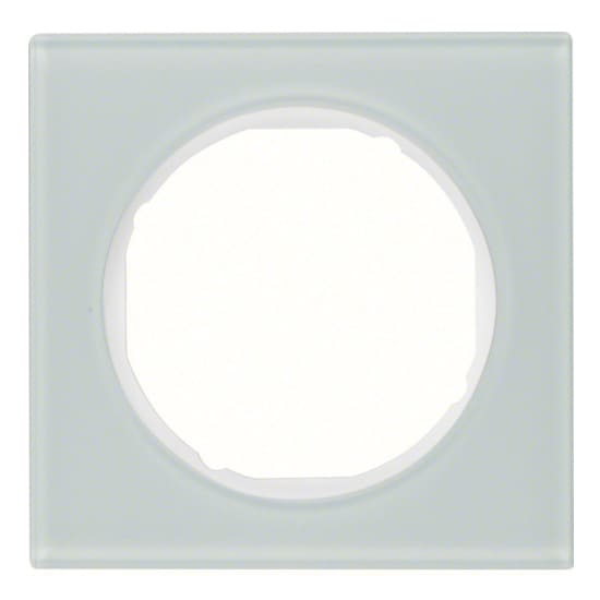 Дизайнерская рамка 1 местная, полярная белизна, стекло, 10112209 Berker, серия R.3