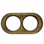 Рамка 2 местная, овал, состаренное дерево О12СТ Salvador