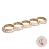 Рамка на бревно D220 мм. 5 местная, восьмерка, дуб выбеленный с золотой патиной НО35ВДЗ220 Salvador