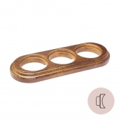 Рамка на бревно D220 мм. 3 местная, овал, венге с золотой патиной НО13ВГЗ220 Salvador