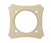 Накладка на бревно 200 мм. 1 местная, береза натуральная, НВФ200-1 DecoWood