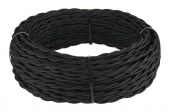 Ретро кабель витой (50 м.) 3*1.5, черный, W6453508 Werkel