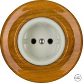 Ретро розетка электрическая без заземления, вишня глянцевая LIPAGs Katy Paty