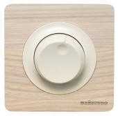 Выключатель светорегулятор, выбеленный ясень+бежевый, ROC1-AW/1E42001301 Ruwel