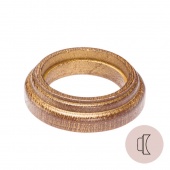 Рамка на бревно D200 мм. 1 местная, восьмерка, венге с золотой патиной НО31ВГЗ200 Salvador