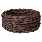 Витой силовой кабель 2*1.5, коричневый, RetroElectro