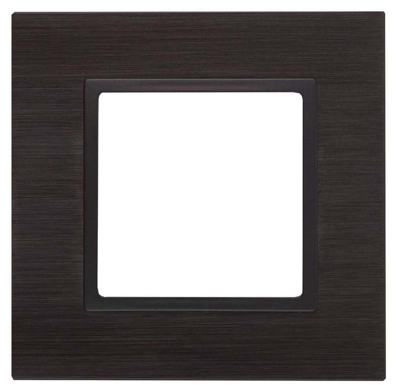 Дизайнерская рамка 1 местная, черный, металл, Б0034543 Эра, серия Elegance