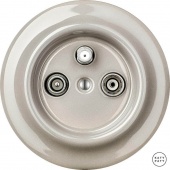 Ретро розетка TV/R/SAT проходная капучино глянцевый LUGsTVa Katy Paty