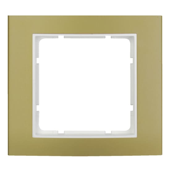 Дизайнерская рамка 1 местная, золотой/полярная белизна, 10113046 Berker, серия B.3