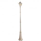 Ретро фонарь уличный Berlin, белый, золотистый, A1017PA-1WG Arte Lamp