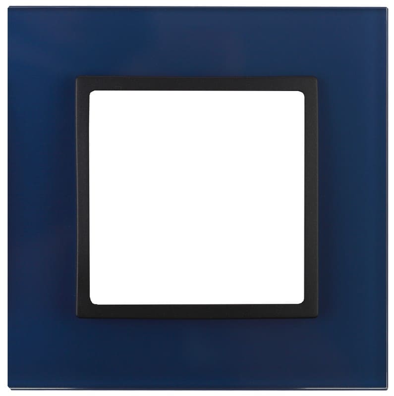 Дизайнерская рамка 1 местная, синий, Б0034483 Эра, серия Elegance