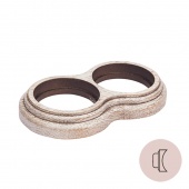 Рамка на бревно D200 мм. 2 местная, восьмерка, дуб выбеленный с коричневой патиной НО32ВДК200 Salvador