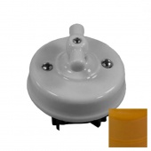 Ретро выключатель Ideal двухклавишный, золото, R1-SW-23 Retrika