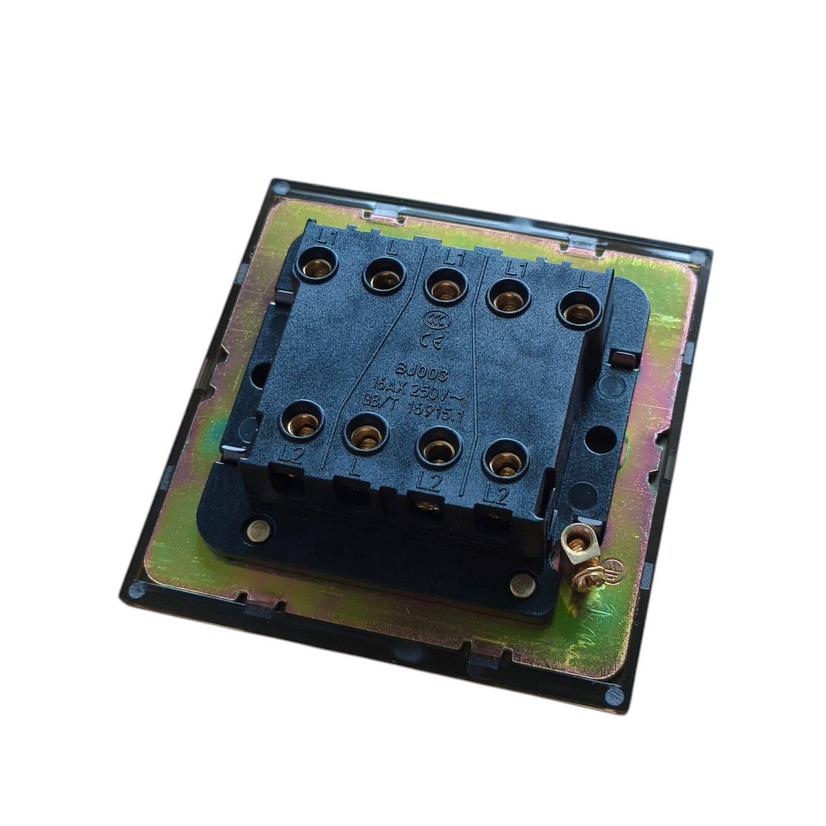 Дизайнерский выключатель Aura Медь браш, BAC3KTC Bonze трехклавишный Дизайнерский выключатель Aura Медь браш, BAC3KTC Bonze трехклавишный