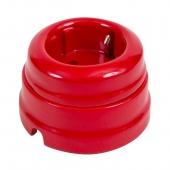 Ретро розетка с заземлением, красная, GE70301-06 (KM) ТМ МезонинЪ