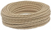 Ретро кабель витой электрический (50м) 2*1.5, капучино, серия Twist, Interior Electric