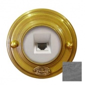 Розетка телефонная, механизм Legrand, RJ 11 алюминий, 08010И-80 ГусевЪ