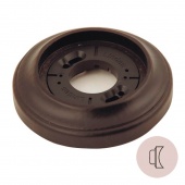 Рамка с пластиковой вставкой 1 местная, на бревно D240 мм., восьмерка, черный, 255-Ч (KM) Lindas