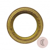 Рамка на бревно D200 мм. 1 местная, восьмерка, дуб коричневый с золотой патиной НО31ДКЗ200 Salvador