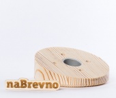 Накладка на скошенный потолок D85, L0-15-S сосна, угол 15 градусов naBrevno, с фрезеровкой кромки