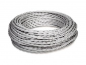 Ретро кабель витой ПВХ (50 м.) 2*0.75, титан, GE70140-37 ТМ МезонинЪ