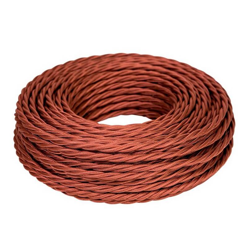 Ретро кабель витой ПВХ (50м) 2*0,75 коричневый GE70140-04 ТМ МезонинЪ