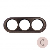 Рамка на бревно D200 мм. 3 местная, овал, венге НО13ВГ200 Salvador