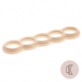 Рамка на бревно D240 мм. 5 местная, восьмерка, дуб неокрашенный НО35НК240 Salvador