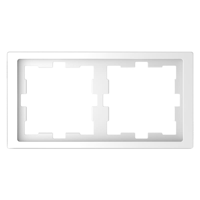 Дизайнерская рамка 2 местная, белый лотос, MTN4020-6535 Schneider Electric, серия Merten D-Life