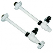 Ретро клапаны угловые с трубками для радиаторов Old Style 1/2" белый A339-1500VE15 S.R.Rubinetterie