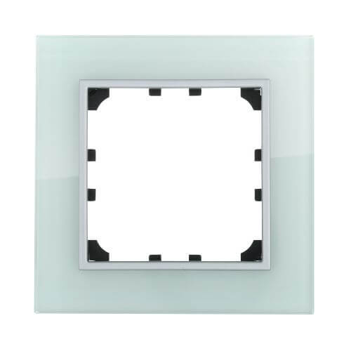Дизайнерская рамка 1 местная, светлое стекло, 864111-1 LK Studio, серии LK60 и LK80