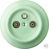 Ретро розетка TV/R/SAT проходная ментол глянцевый PNMEGsTVa Katy Paty