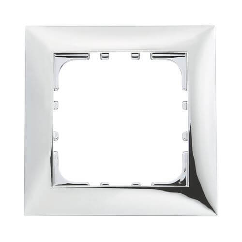 Дизайнерская рамка 1 местная, блестящее серебро, 864143 LK Studio, серия LK60